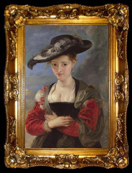 framed  Peter Paul Rubens Portrait of Susanne Fourment (mk08), ta009-2